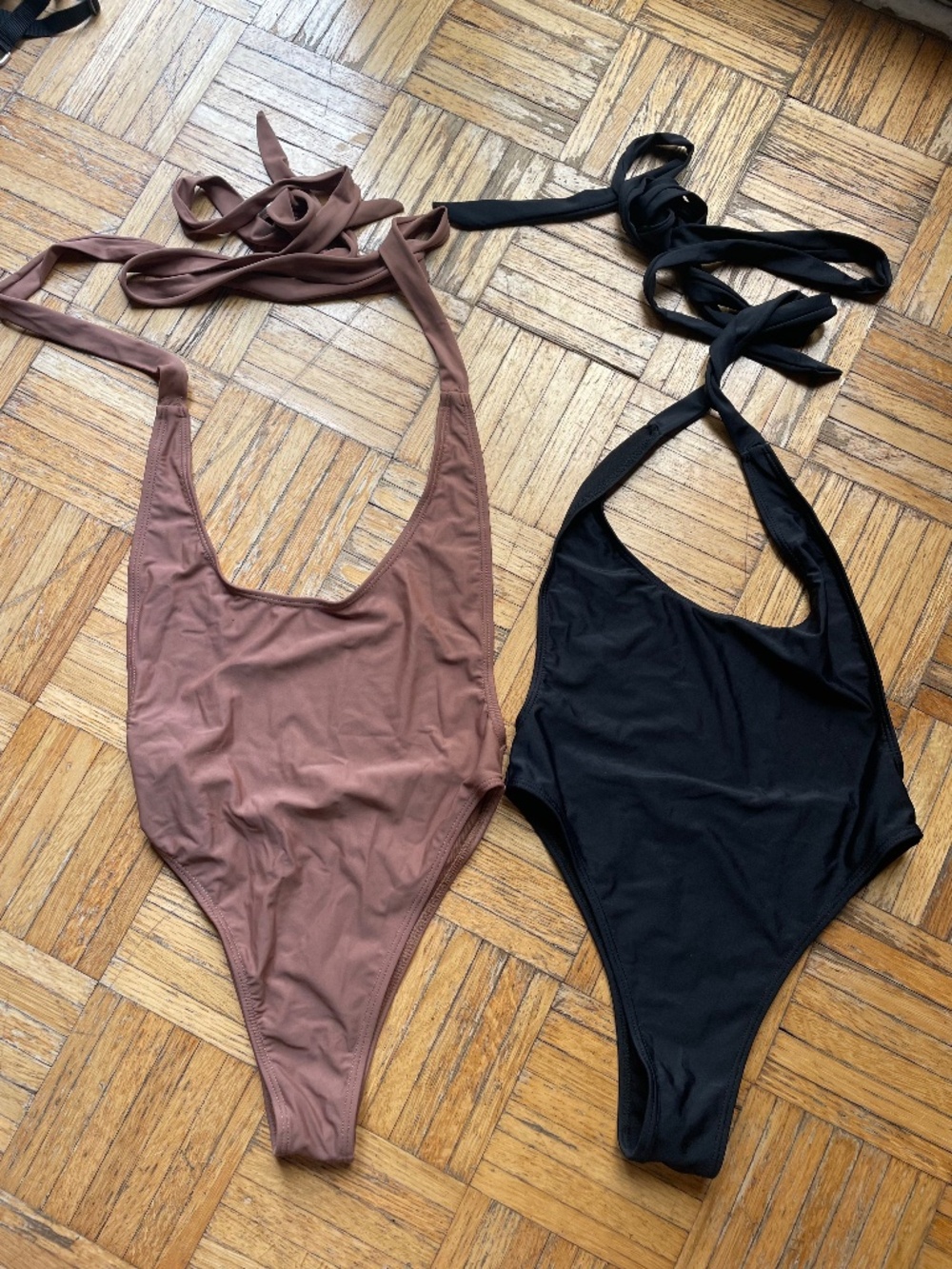 2 Matte Collection One peice swimsuits low back Small